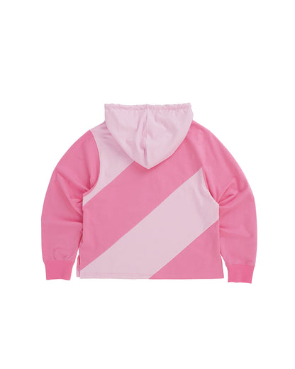 DIAGONAL HOODIE Pink