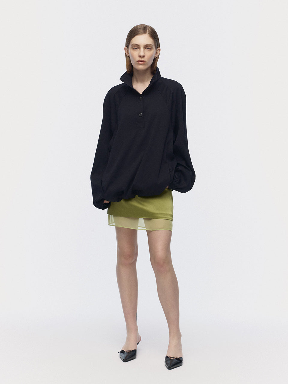 [ARIK.] [24SS] HELVETIOS oversized anorak Navy