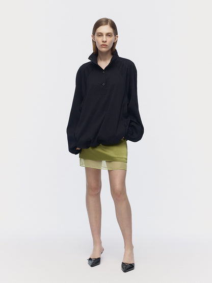 [ARIK.] [24SS] HELVETIOS oversized anorak Navy