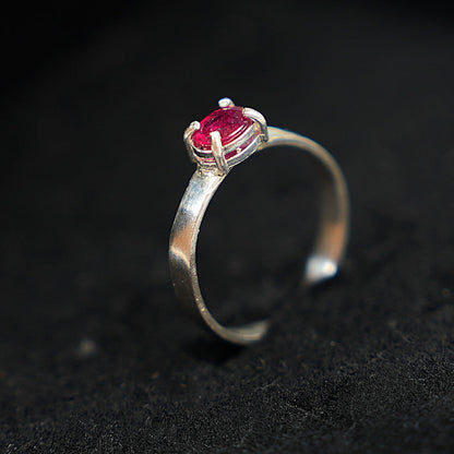 [SUMMER TAG SOL] RUBY PROOG FACAT 925 SILVER RING
