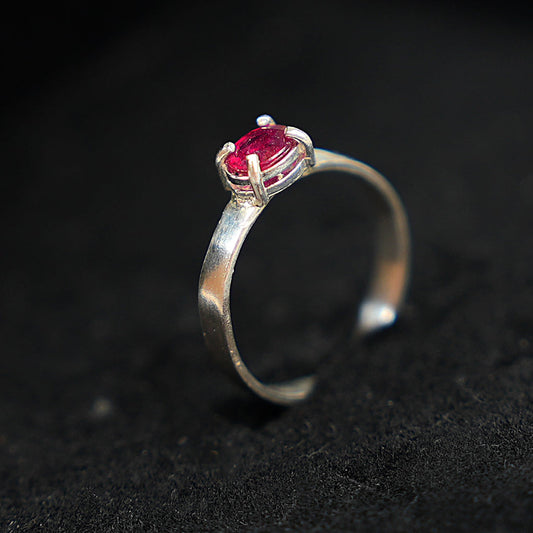 [SUMMER TAG SOL] RUBY PROOG FACAT 925 SILVER RING