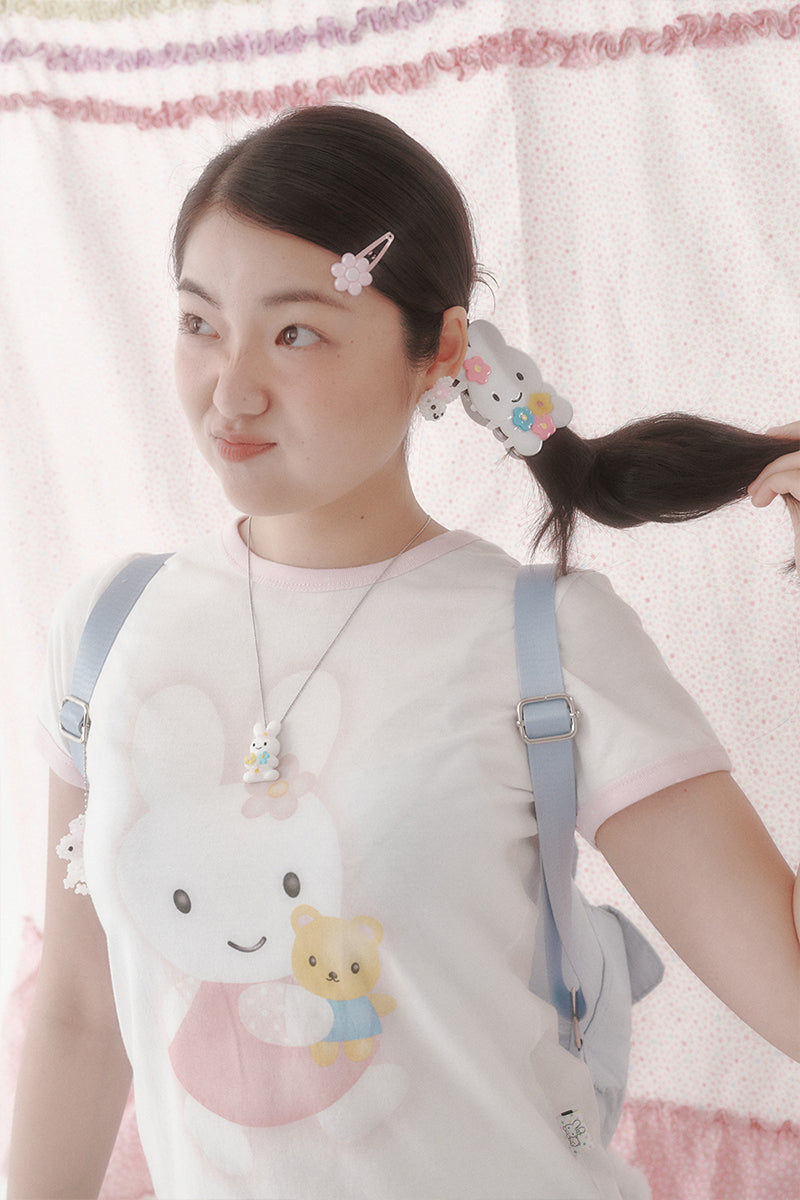 [X YOUNGART] KIDDY Hugs JINI Dot Ringer T-shirt