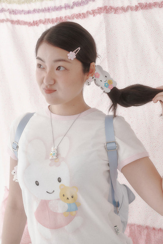 [X YOUNGART] KIDDY Hugs JINI Dot Ringer T-shirt