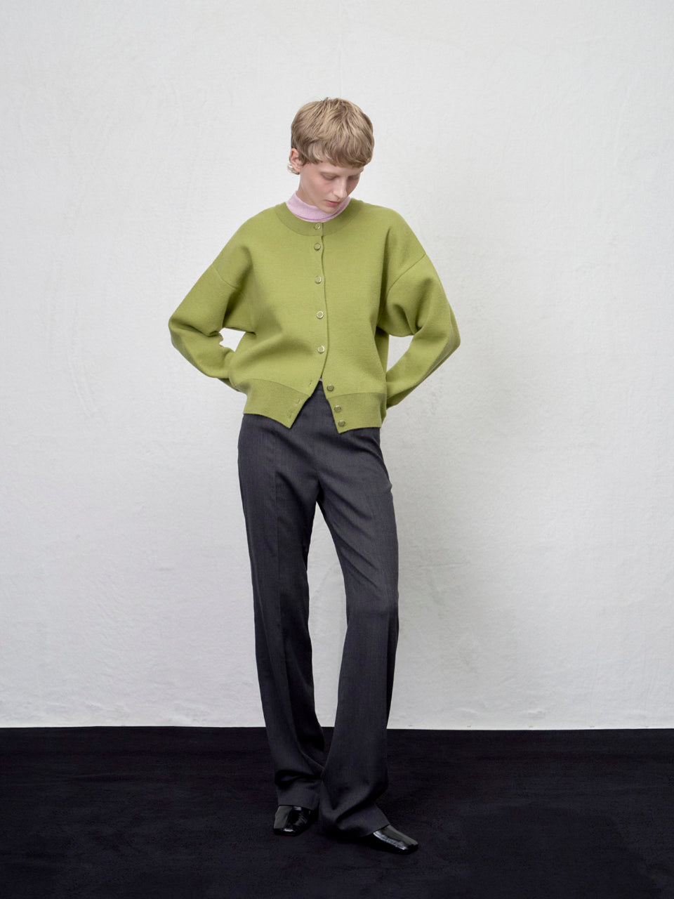 【ARIK. アリク AW】Rigil panel straight pants Dark Grey