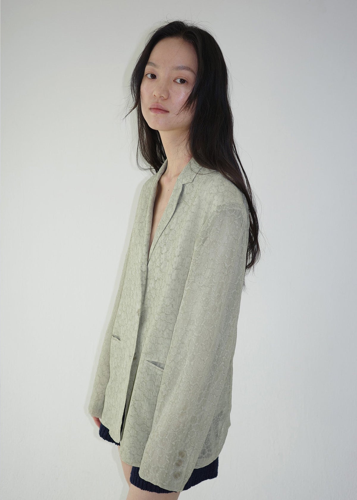 BABY FLOWER JACKET -KHAKI