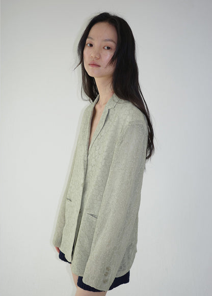BABY FLOWER JACKET -KHAKI