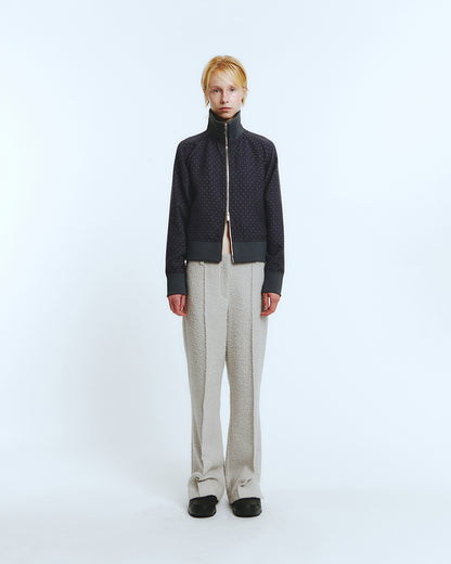 WOOL TRACK JUMPER Purple
