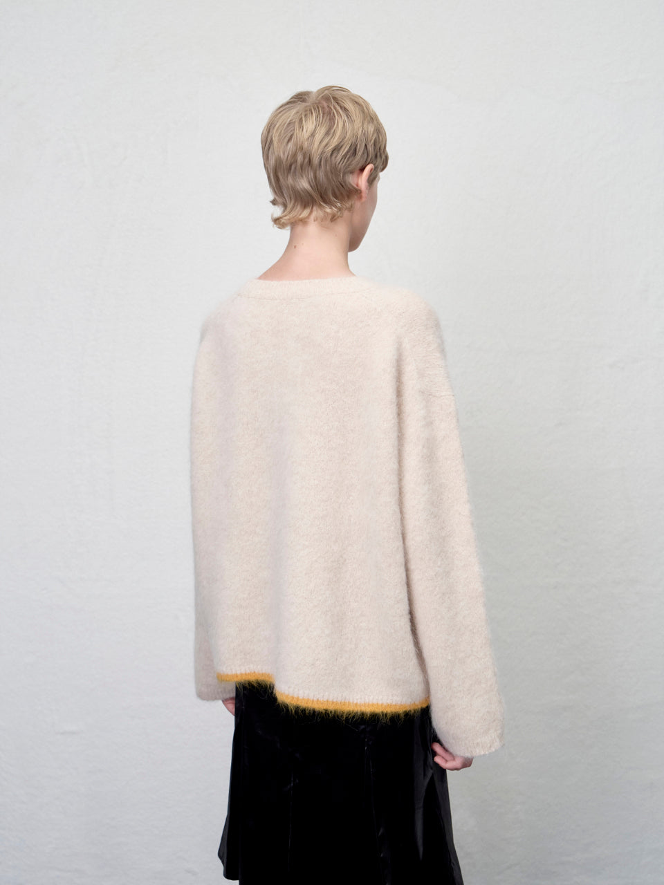 【ARIK. アリク AW】 Shaula boxy alpaca knit jumper Butter Cream