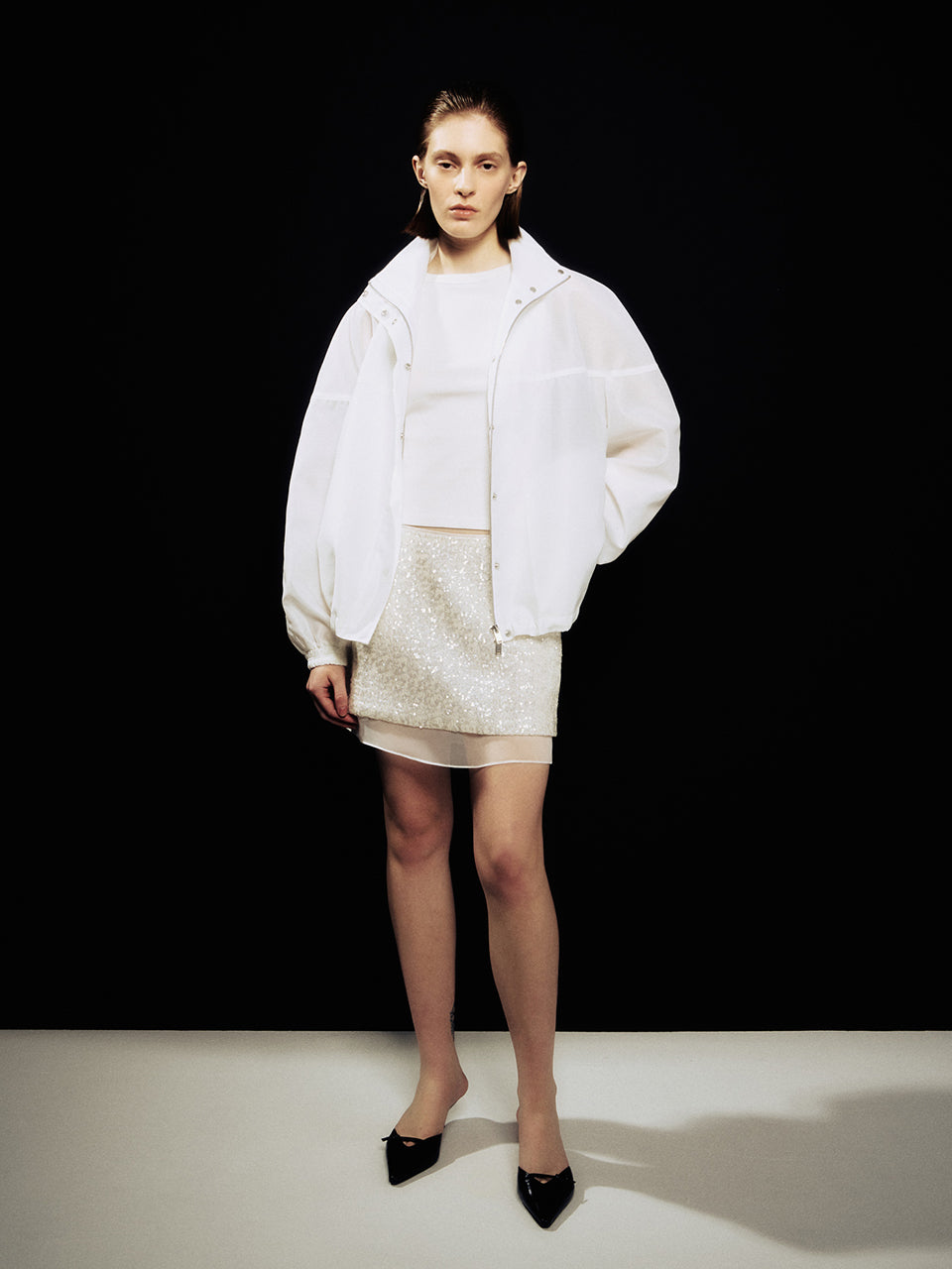 [ARIK.] [24SS] ELBA oversized bomber White