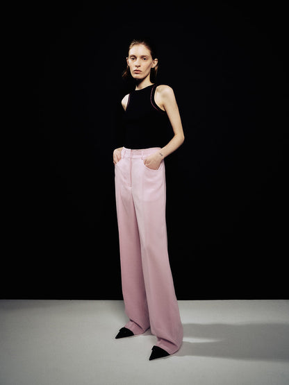 [ARIK.] [24SS] MIRACH layered straight pants Orchid Pink