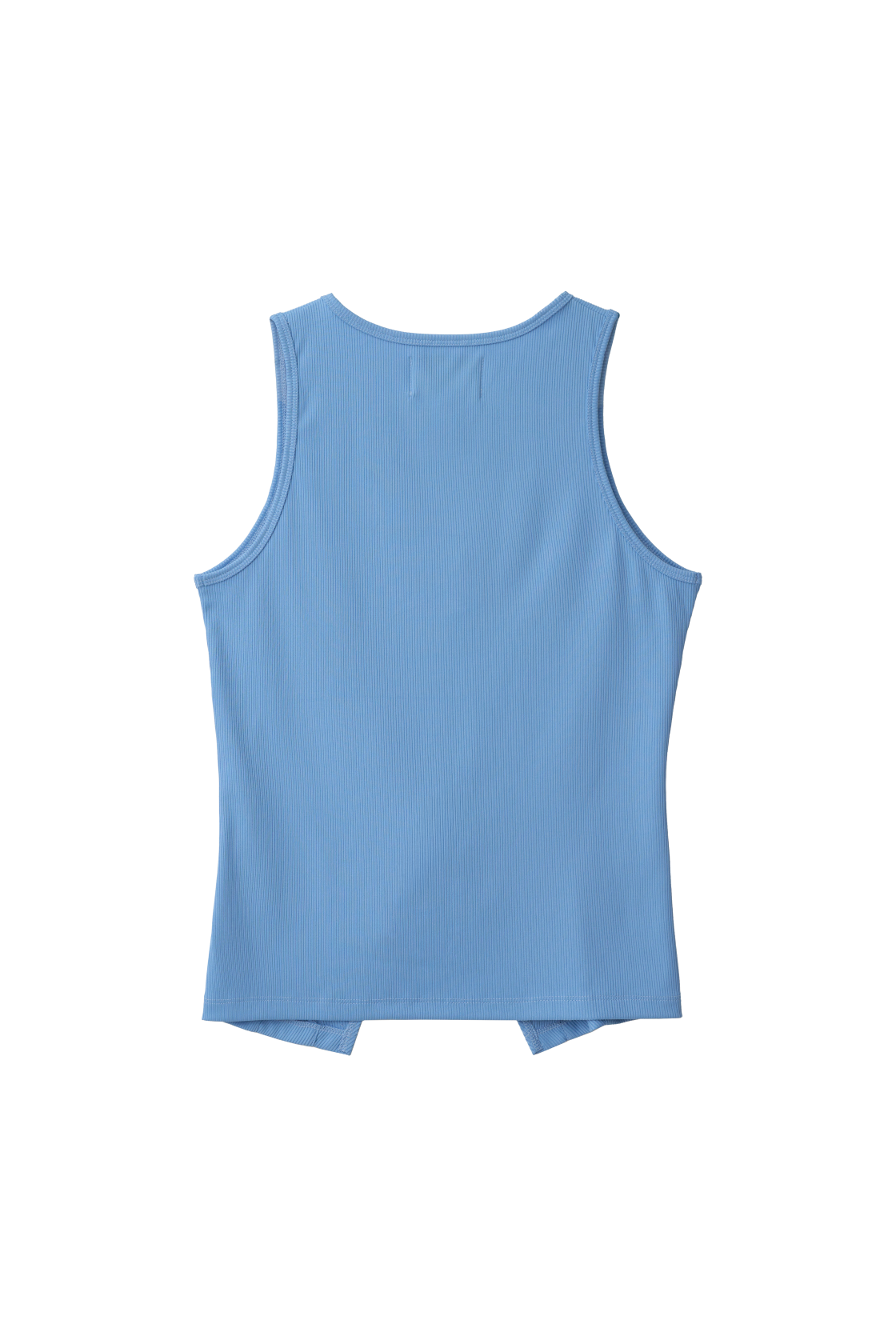 Zip-Up Tank Top - Sky Blue, Black