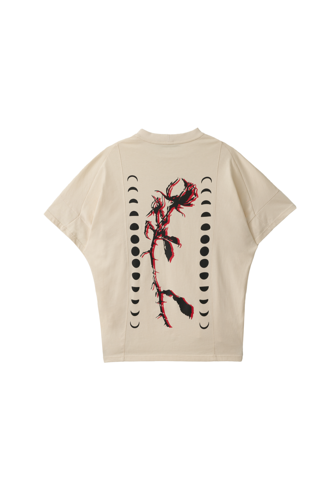 【ACCEPTANCE】Eclipse Curve T-Shirt - Cream, Black