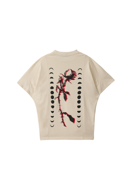 【ACCEPTANCE】Eclipse Curve T-Shirt - Cream, Black