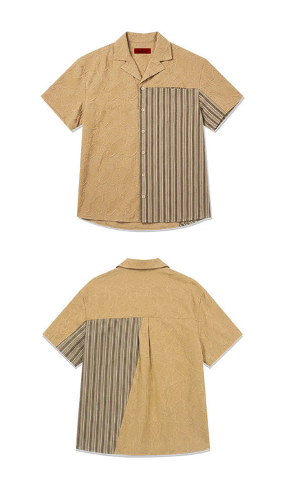 Ethnic Coloring Open Collar Shirt Beige (Ver. 26ss)