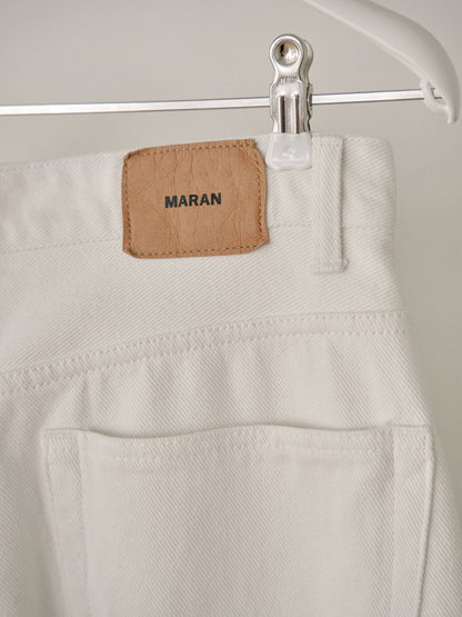 MARAN Curved Denim Pants - Ivory 商品画像20/21