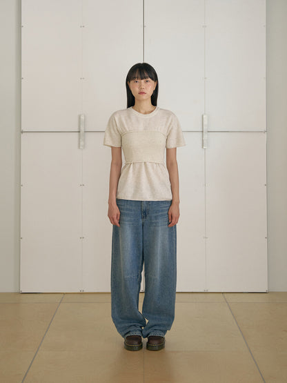 MARAN Curved Denim Pants - Indigo 商品画像18/21