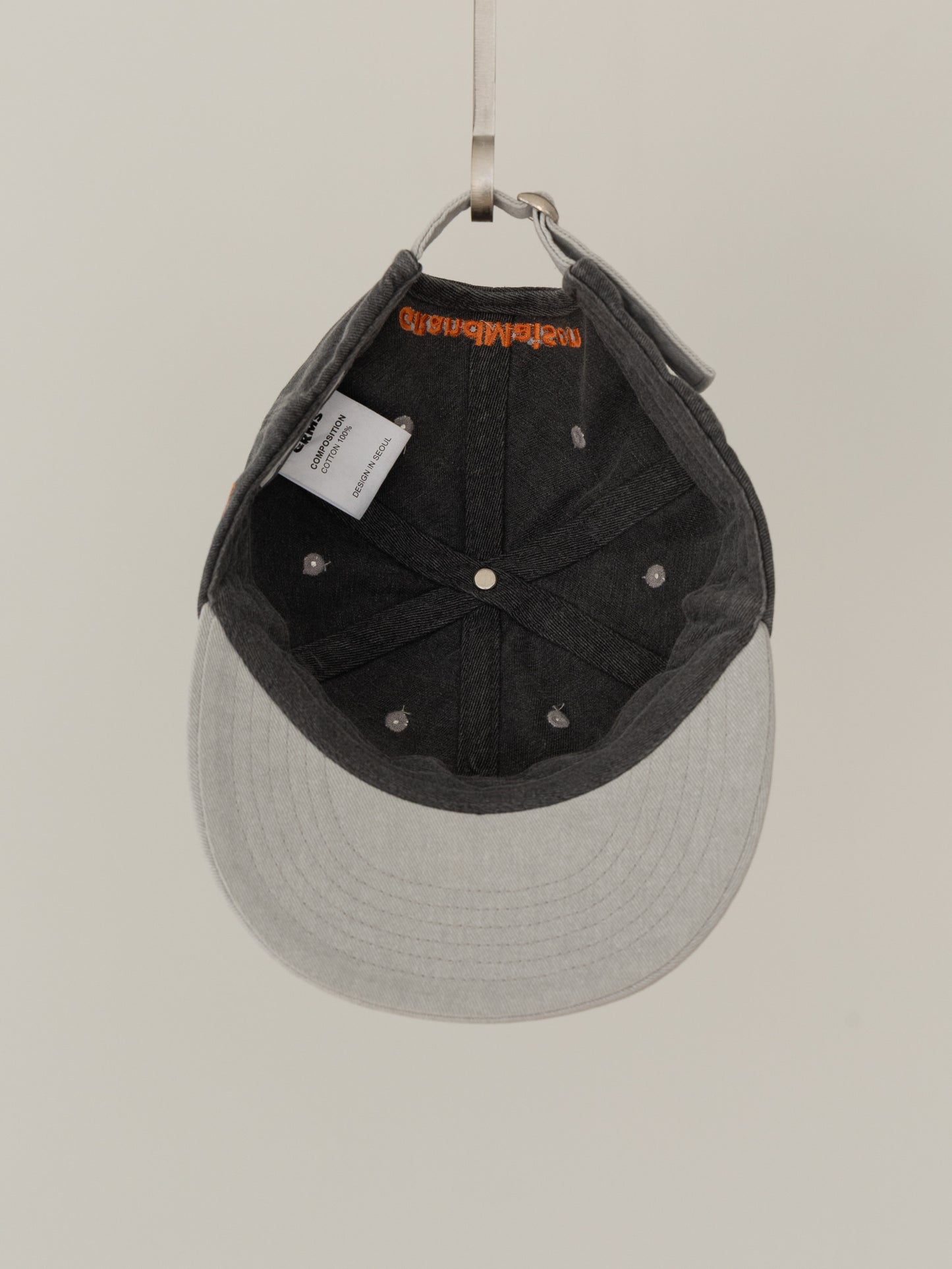 Grand Maison Washed Ball Cap - Charcoal