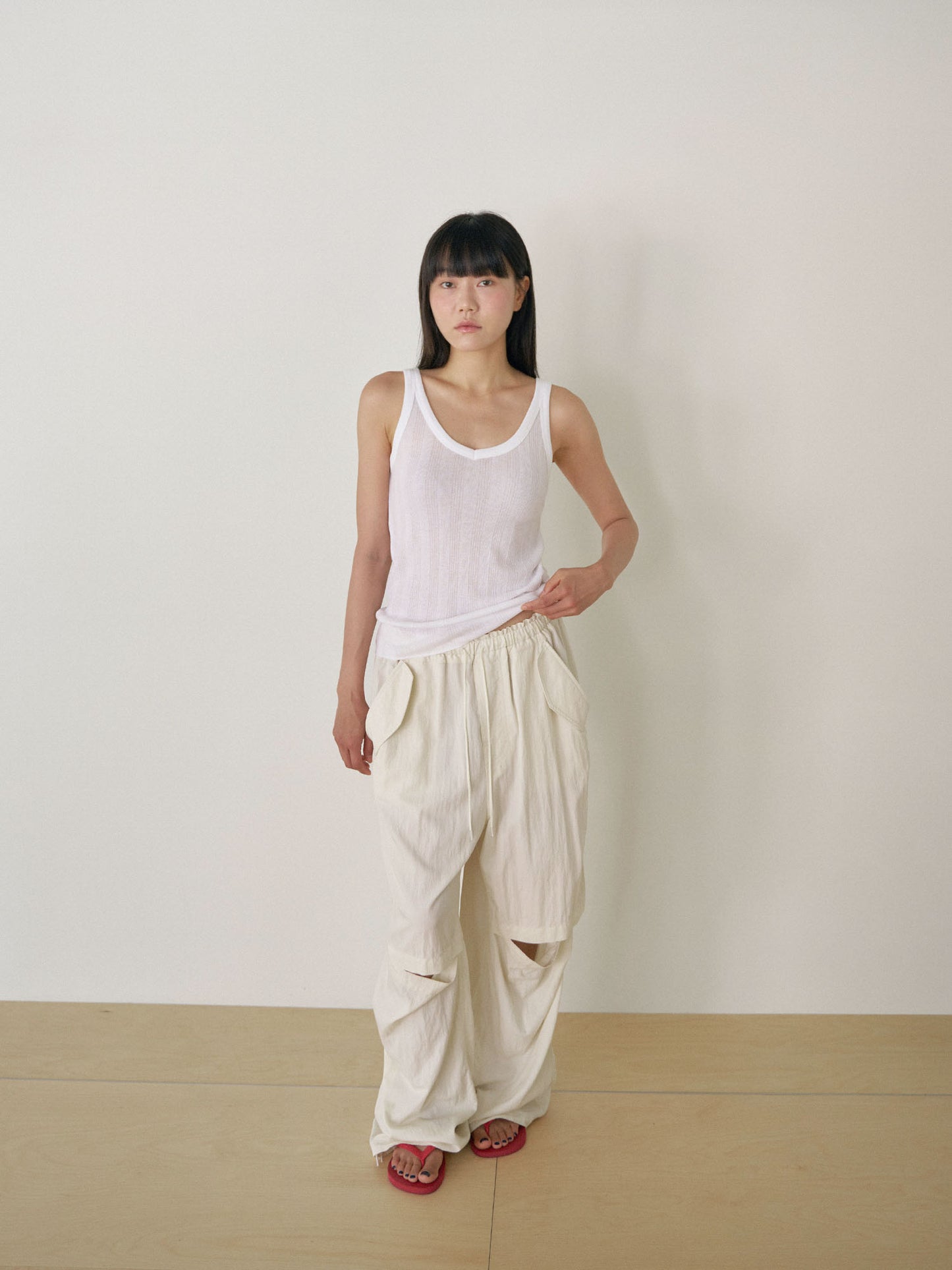 Summer V-neck Sleeveless - Ivory