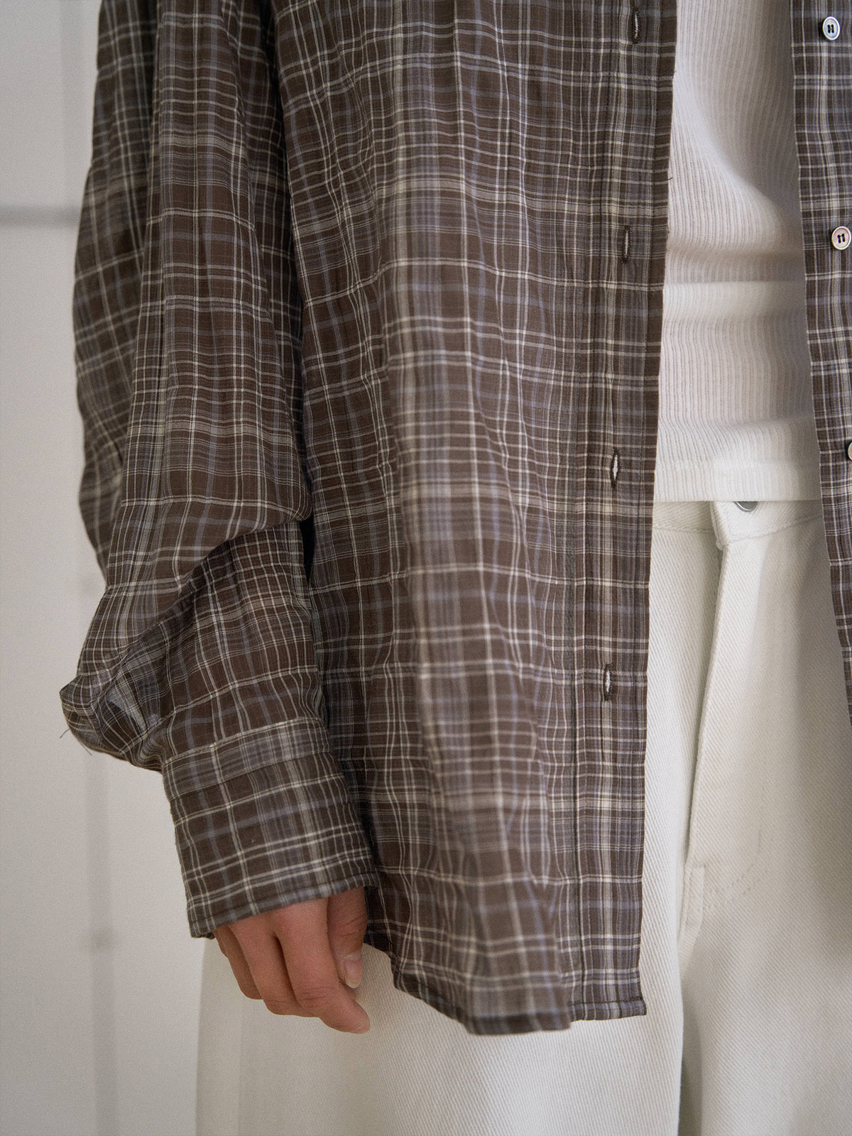 MARAN Check Wire Shirt - Brown 商品画像15/21