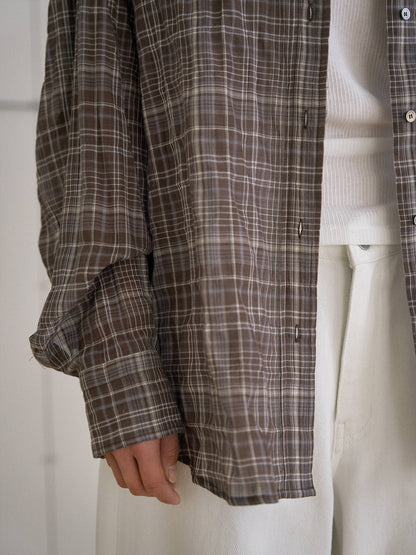 MARAN Check Wire Shirt - Brown 商品画像15/21