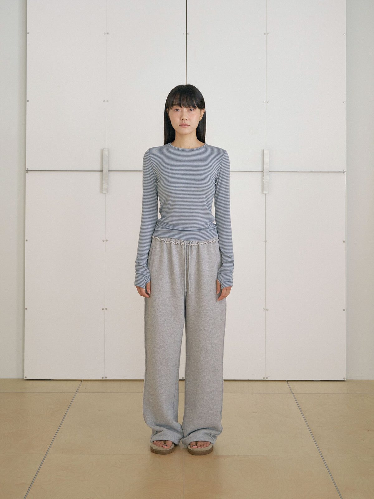 Rib Stripe Long Sleeve - Blue 10