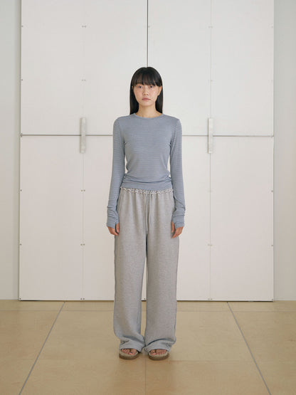 Rib Stripe Long Sleeve - Blue 10