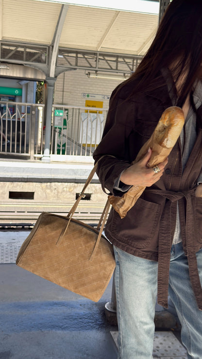 Quilted Suede Bag