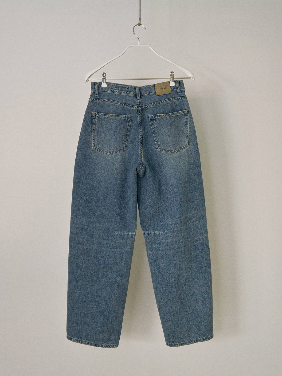 Curved Denim Pants - Indigo 9