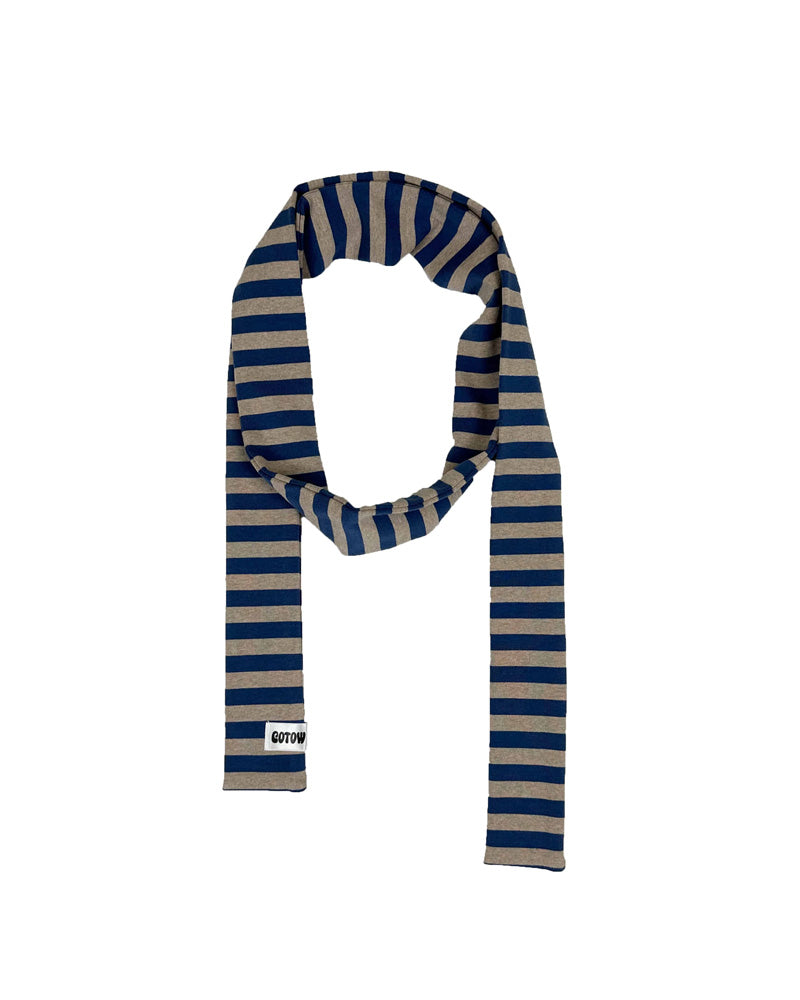 Striped muffler -BEIGE 