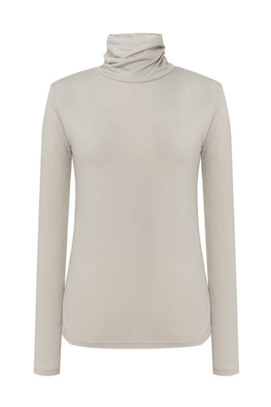 [MORE THAN YESTERDAY]Lyocell Turtleneck Top