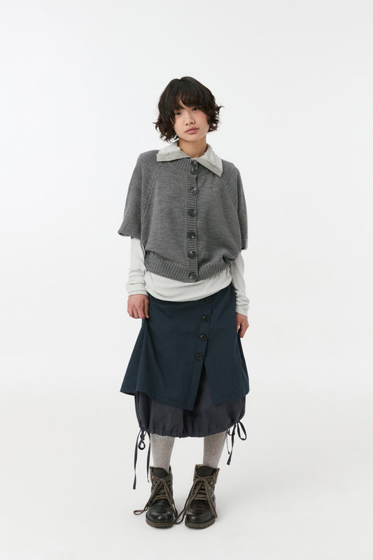 [9/28予約配送] 3/4 RAGLAN KNIT CARDIGAN, GRAY