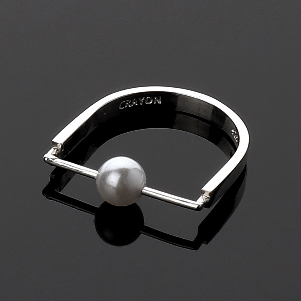 [SUMMER TAG SOL] FRESH WATER PEARL LINE SILVER RING