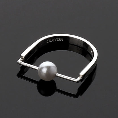 [SUMMER TAG SOL] FRESH WATER PEARL LINE SILVER RING