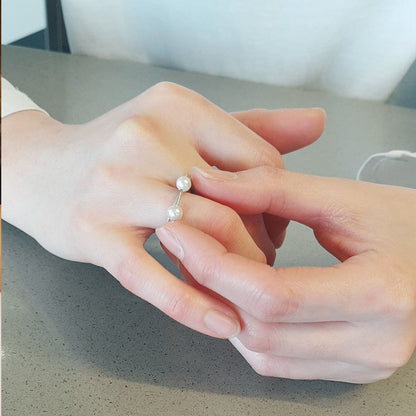 [SUMMER TAG SOL] FRESH WATER PEARL LINE SILVER RING