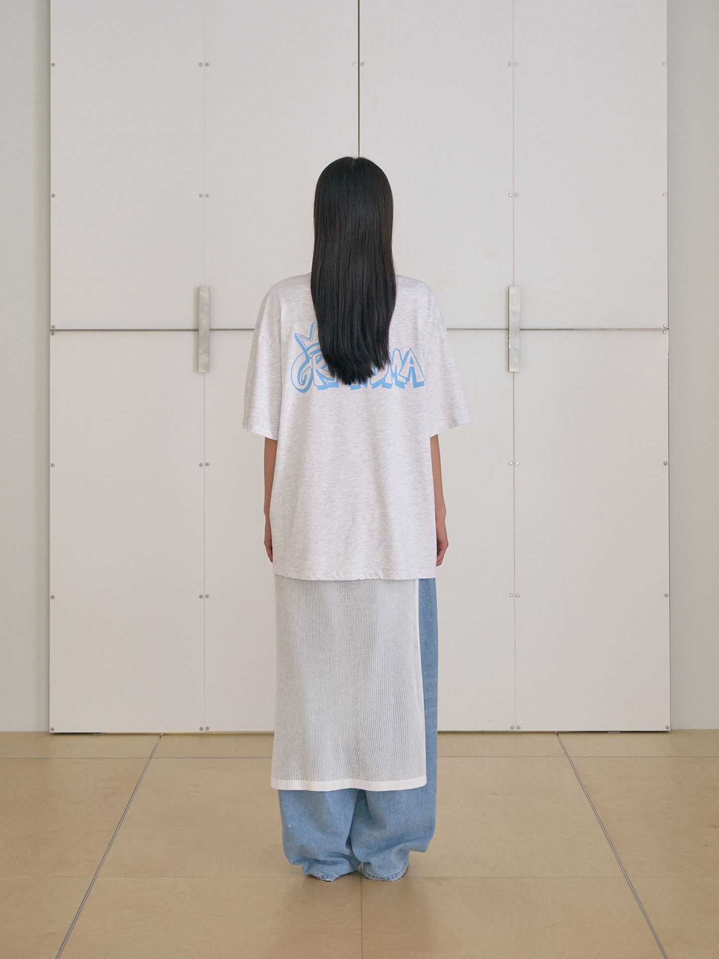 Granma Printing Short Sleeve - Light Gray