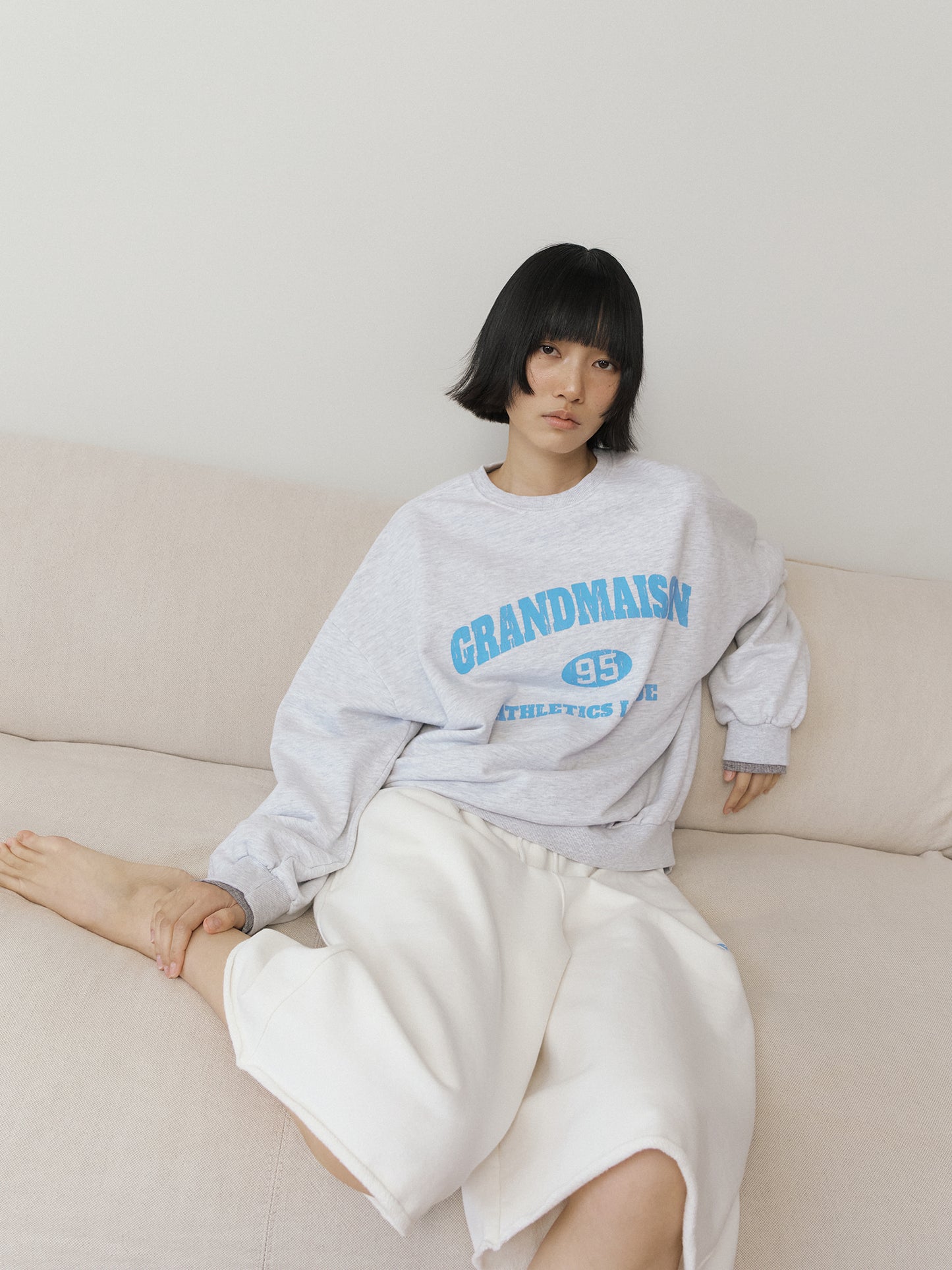 Cutoff Half Sweatpants - Ivory