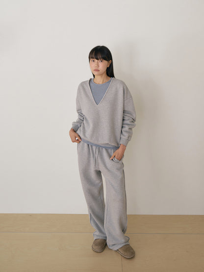 MARAN Raw Edge Sweatshirt - Gray 商品画像13/21