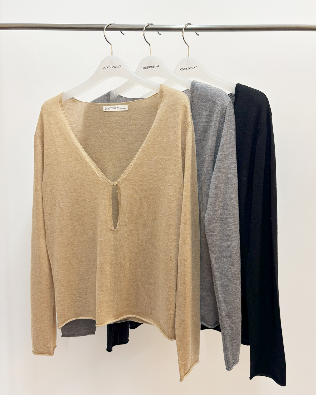 Merino Wool V-neck Knit