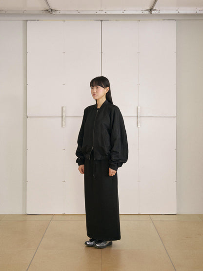 MARAN Center Slit Sweat Skirt - Black 商品画像13/19