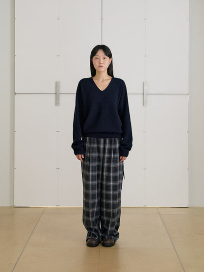 MARAN Side String Check Pants - Black 商品画像18/21