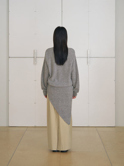 MARAN Cashmere Blend V-neck Pullover - Gray 商品画像20/21