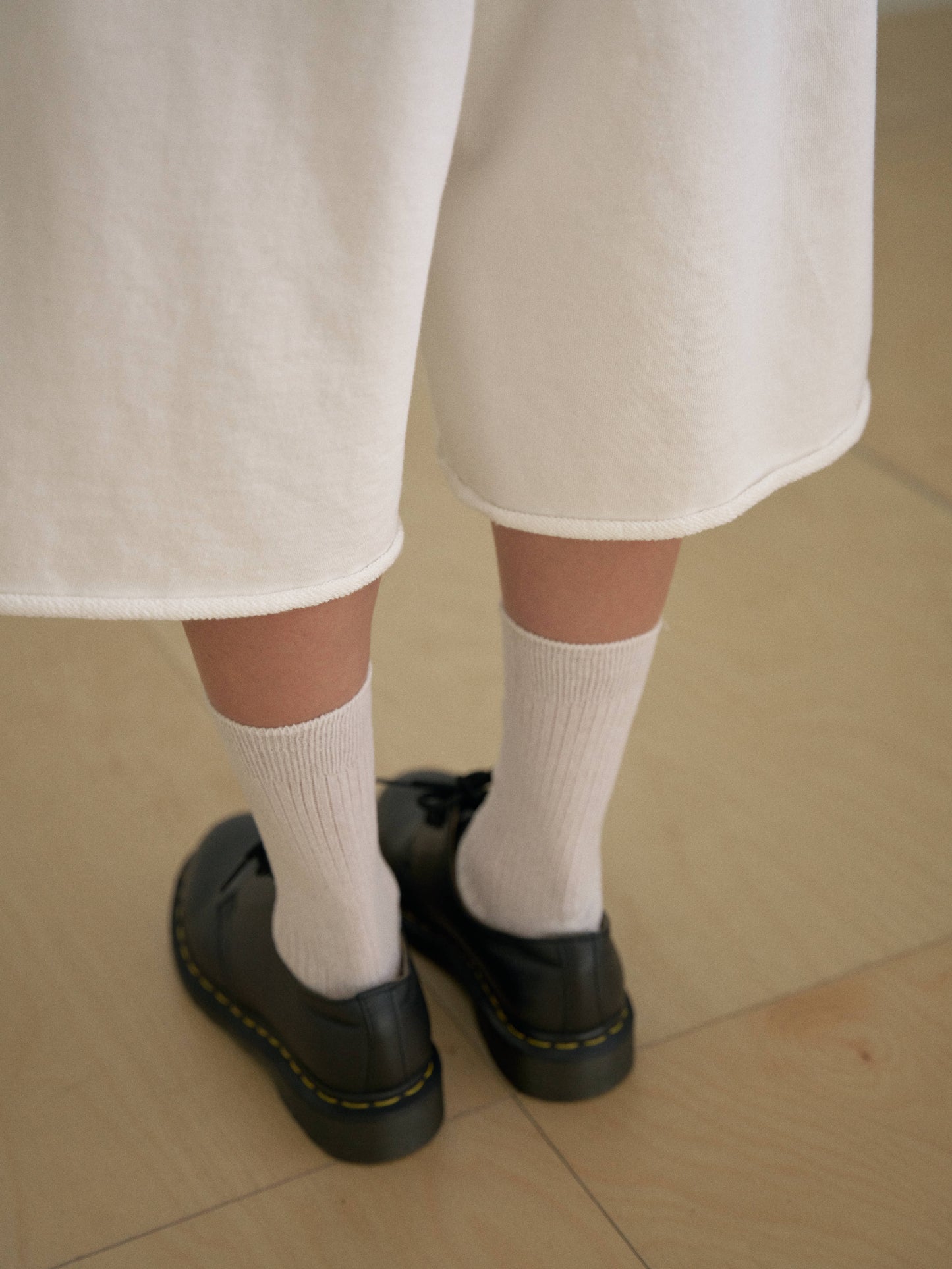 Cutoff Half Sweatpants - Ivory