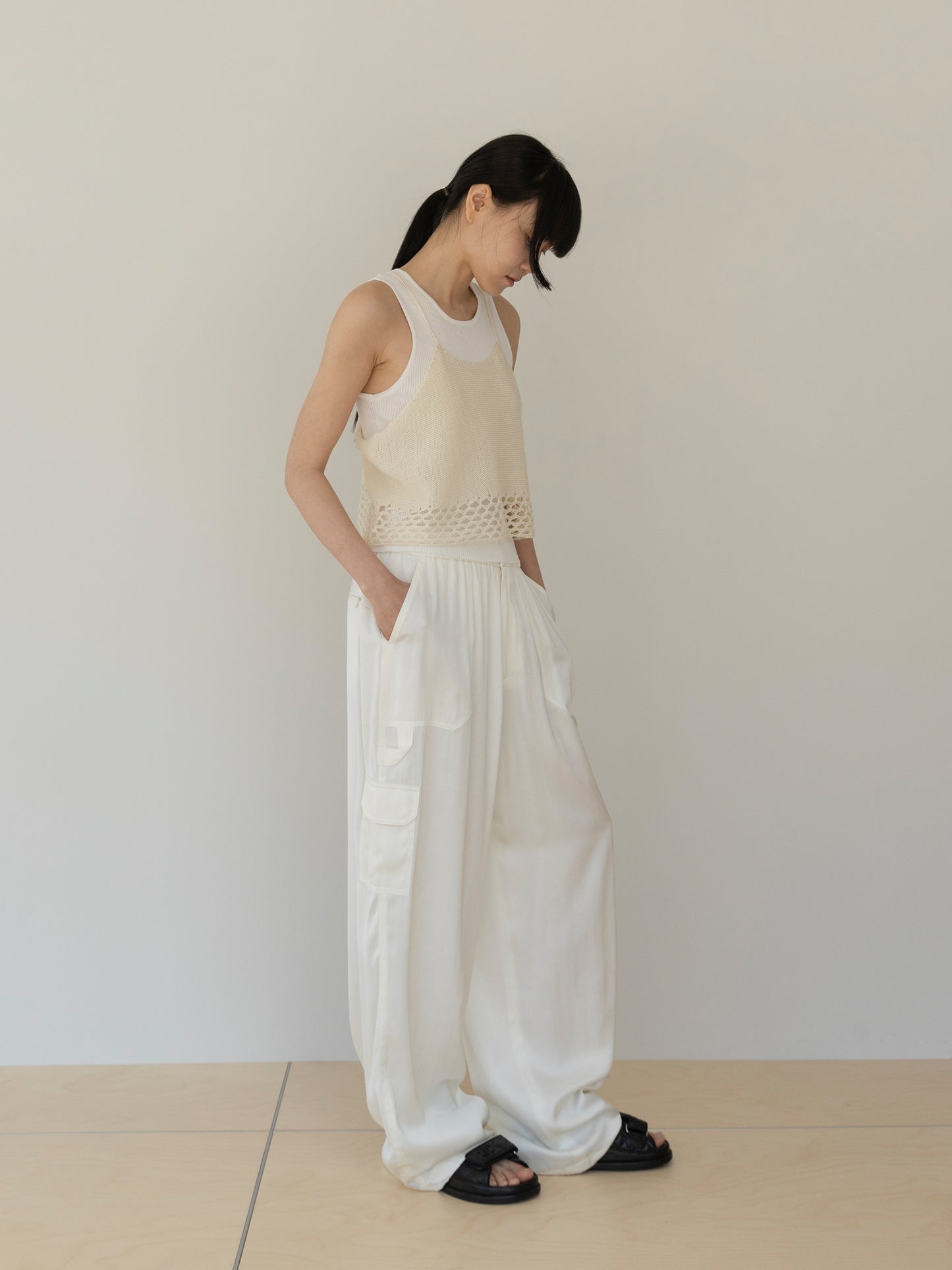 Block Sleeveless-CREAM