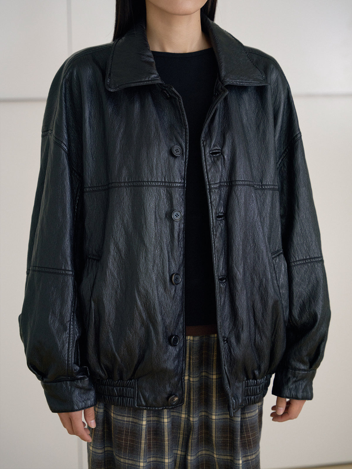 MARAN Soft Leather Blouson - Black 商品画像18/21
