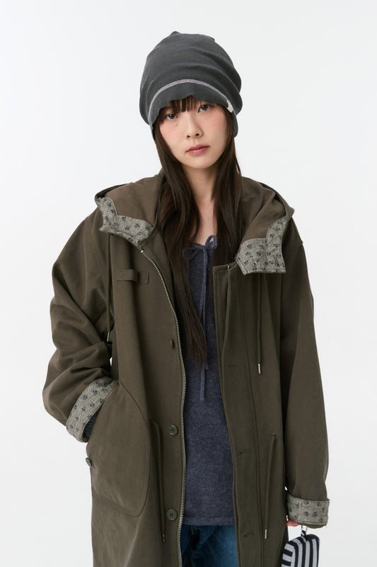 [9/30予約配送] REVERSIBLE LAYERED KNIT BEANIE, PINK