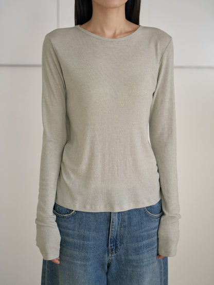 Finger Hole Long Sleeve - Green 10
