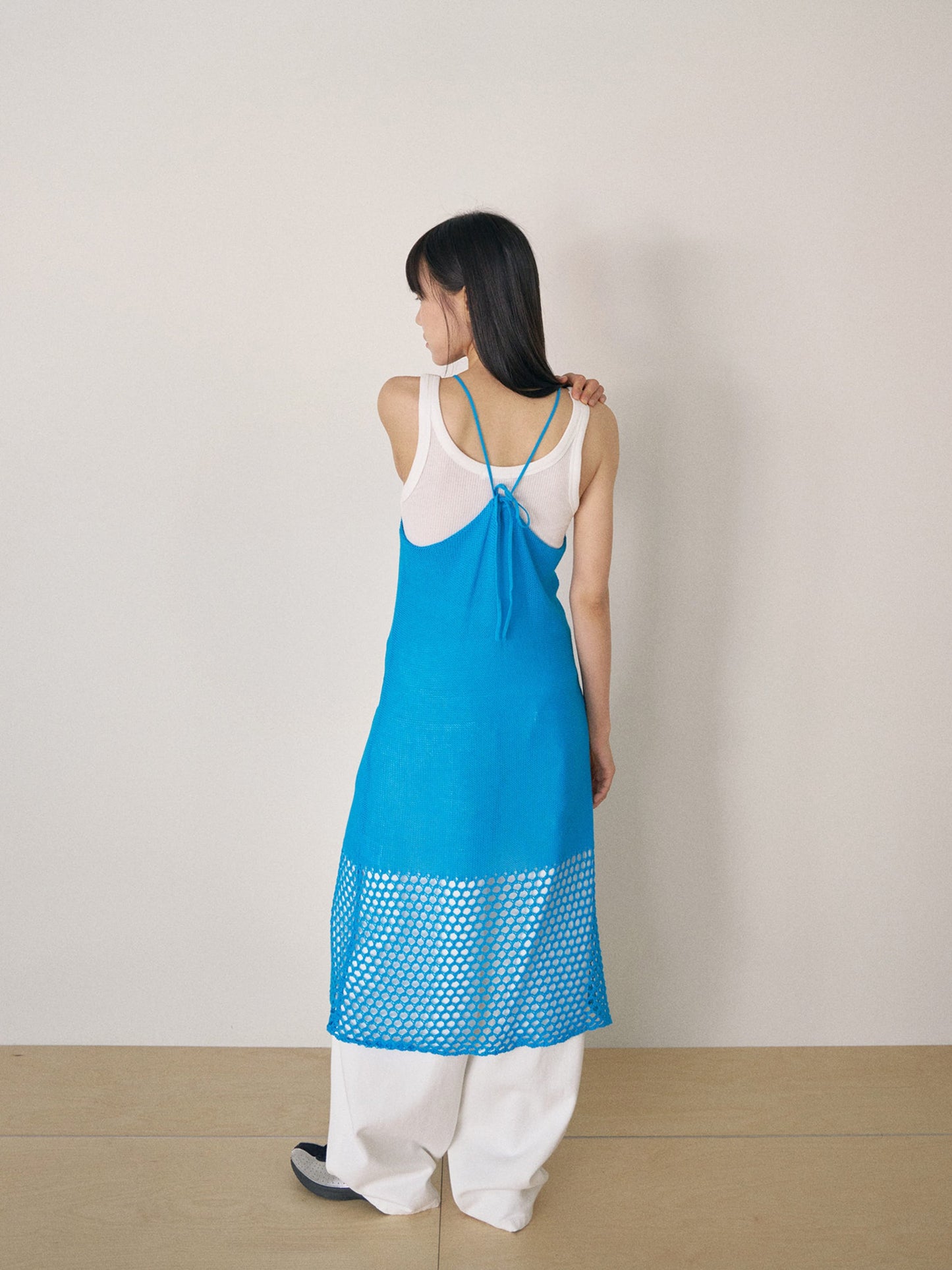 Block Sleeveless Dress - Blue