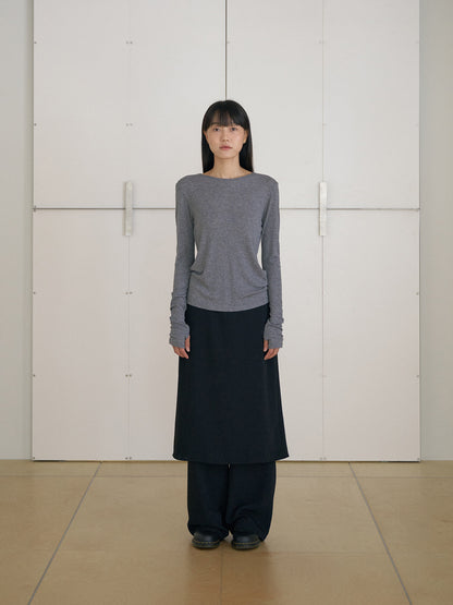 MARAN Finger Hole Long Sleeve - Charcoal 商品画像14/21