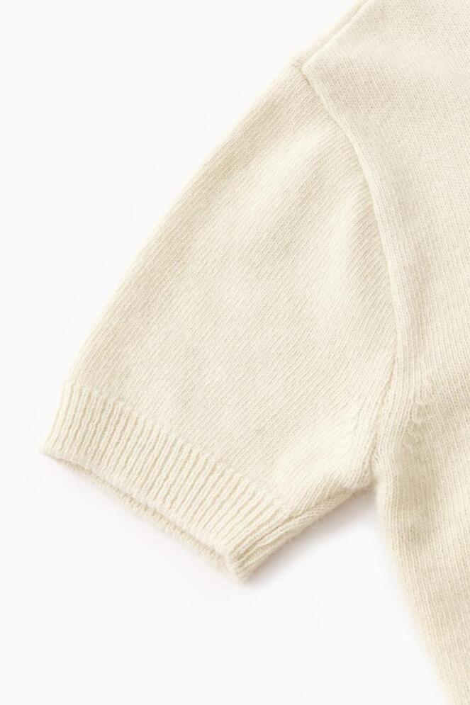 【Love You So Much】Puff Sleeve Cropped Knit