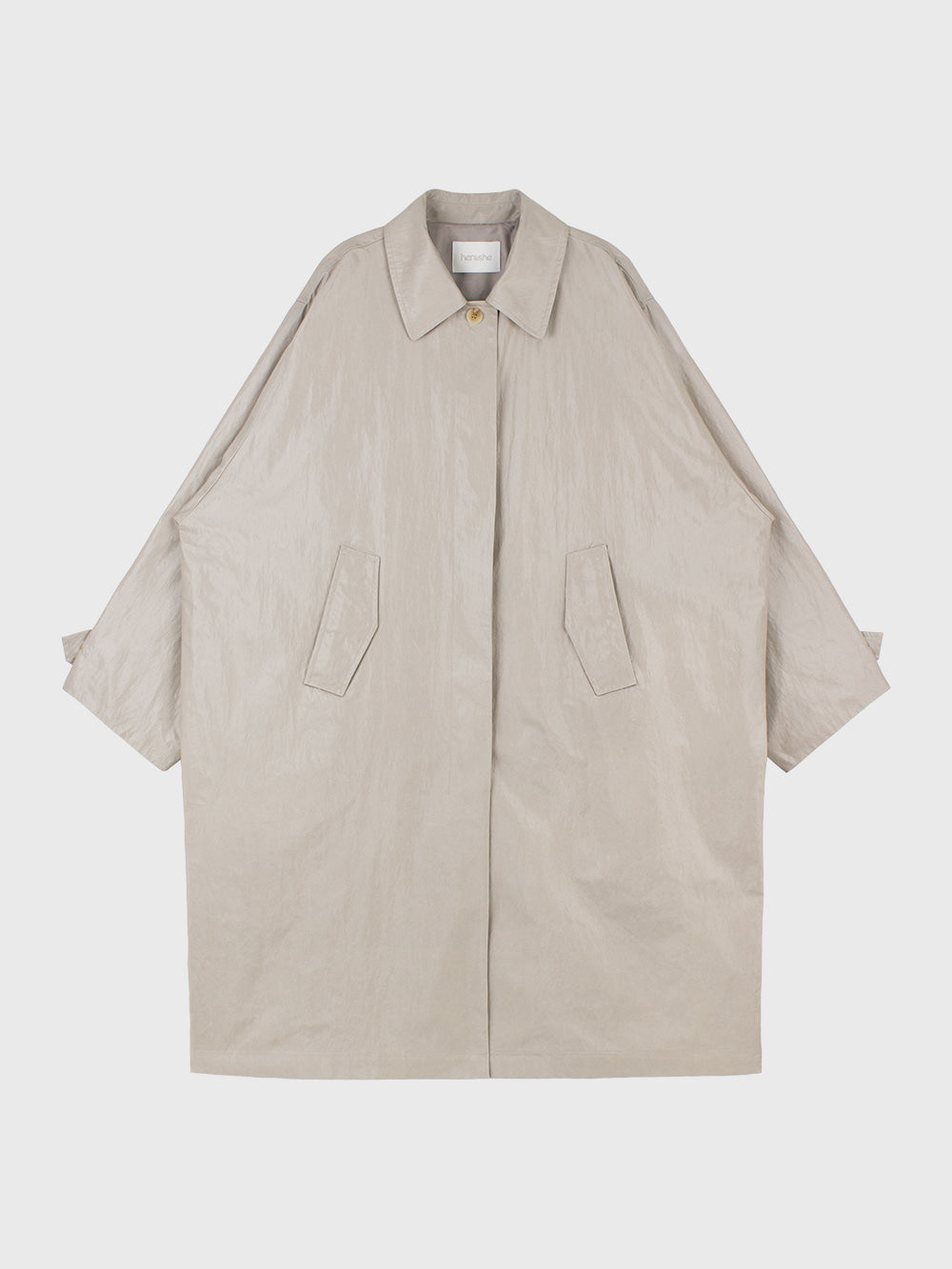 Back Cape Trench Coat